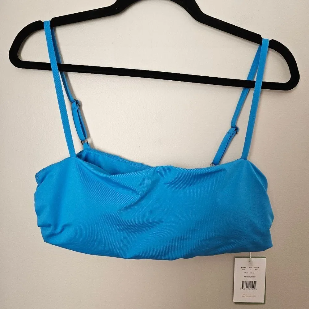 Andie Swim Top The Newport Azul Blue Bikini Neutral Solid - Picture 12 of 12